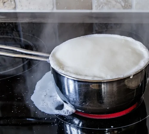 boiling over of milk, ceramic hob, hotplate