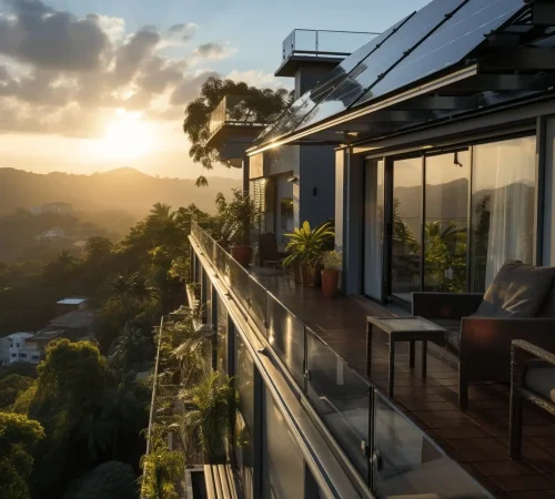 ai generated, balcony, solar energy