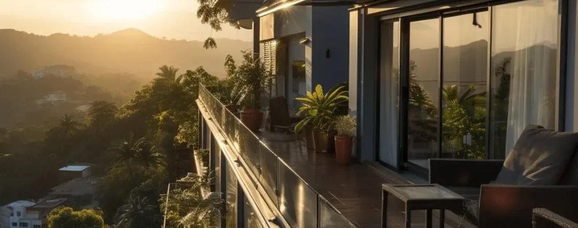 ai generated, balcony, solar energy