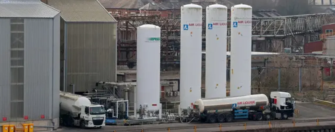 "TATA chemical works - liquid gas storage - geograph.org.uk - 6087679" by Chris Allen is licensed under CC BY-SA 2.0